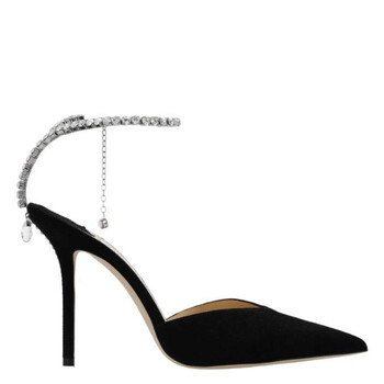 サンダル・ミュール Jimmy Choo Black Suede Saeda 100 Sandals New JIMMY CHOO Saeda 100 black suede sandals $1,175 40 | eBay