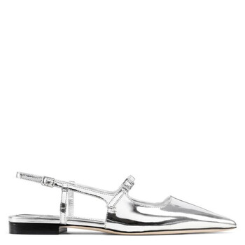 Silver Didi Leather Ballet Flats J000174041-SILVER