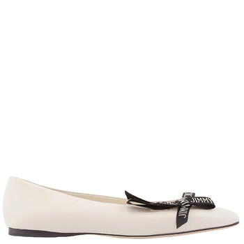 Jimmy Choo Veda Leather Ballet Flats, Brand Size 37.5 ( US