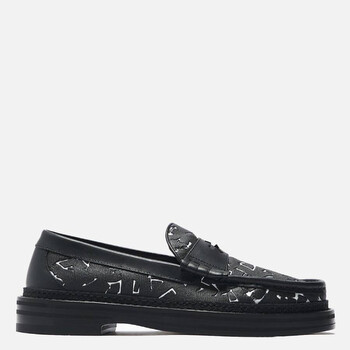 ジミーチュウ JC / ERIC HAZE EZRA/M レザー切替グラフィックローファー メンズ 45 Jimmy Choo Eric Haze Ezra / M Artwork Loafers, Brand Size 41.5