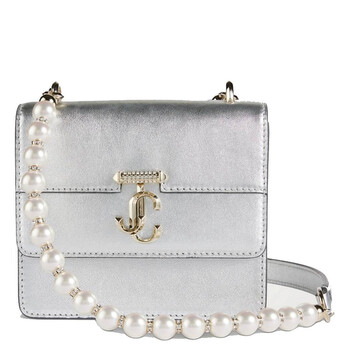 Jimmy Choo Nappa Leather ID Holder With Chain J000169003-SILVER