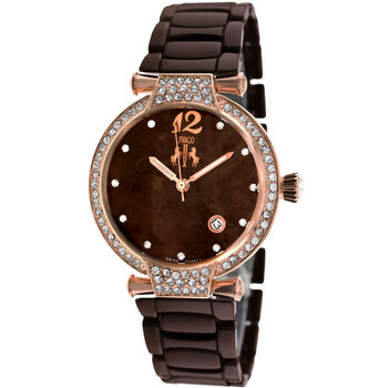 Bijoux Brown Mother of Pearl Dial Ladies Watch JV2212
