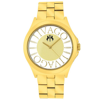 Fun Gold Dial Gold-tone Ladies Watch JV8414