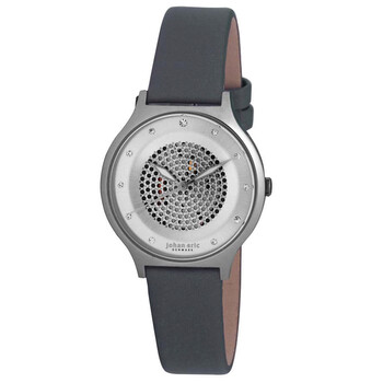 Orstead Round Black IP Steel Silver Sunray Dial Swarovski Crystal Ladies Watch JE1600-04-001.3