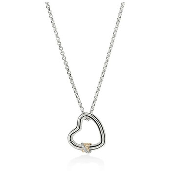 Swarovski Infinity Heart Necklace, White, Mixed Metal Finish