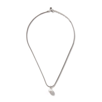 Classic Chain Pearl Pendant Sterling Silver Necklace - Nb900001x18-20 NB900001X18-20