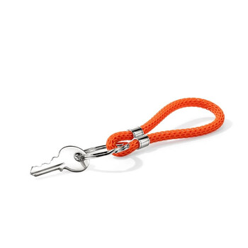 Key Chain, Sterling Silver, Rubber - KB98694OR
