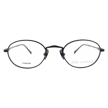 Demo Round Men's Eyeglasses V185 0BLA 46