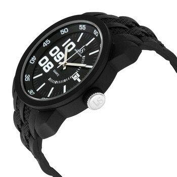 Joshua & Sons Black Dial Black Silicone Men's Watch JS63BK
