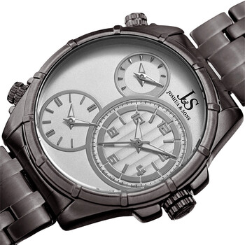 Quartz Silver Triple Time Zone Dial Men's Watch JX128GN Quartz Silver Triple Time Zone Dial Men's Watch JX128GN