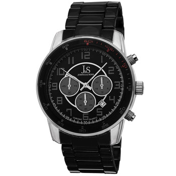 Joshua & Sons Chronograph Black Dial Black Alloy Men's Watch JS67SSB Joshua & Sons Chronograph Black Dial Black Alloy Men's Watch JS67SSB