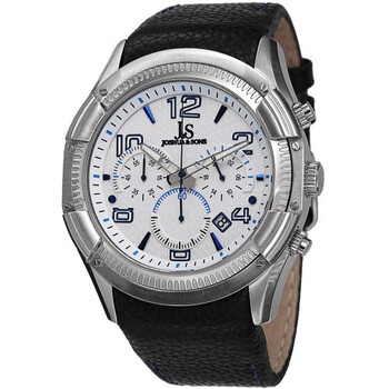 Joshua & Sons Chronograph White Dial Black Leather Men's Watch JS69BU Joshua & Sons Chronograph White Dial Black Leather Men's Watch JS69BU