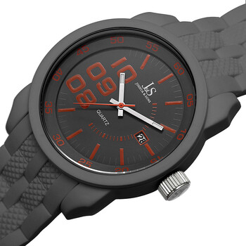 Joshua & Sons Grey Dial Grey Silicone Men's Watch JS63GY
