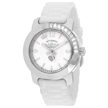 Juicy Couture White Jelly Strap Watch Juicy Couture Stainless Steel Watch Clear Jelly Strap Hearts  main image 4