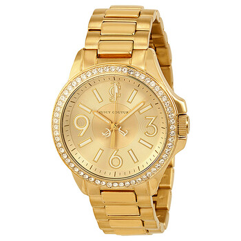 Jetsetter Gold Dial Gold-Plated Stainless Steel Swarovski Crystal Ladies Watch 1900959