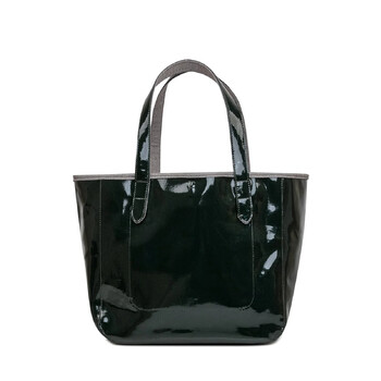 Coated Denim Belt Tote Bag