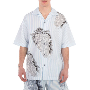 JW Anderson Grape Stripe Vacation Shirt, Brand Size 48 (US Size 38