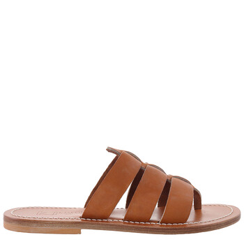 Gianvito Rossi Ladies Sienna Nappa Double Strap Flat Sandals
