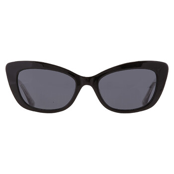 Moschino MOS156/S 0807 9O Sunglasses Black Cat Eye Frame, Grey Lenses Moschino Grey Gradient Cat Eye Ladies Sunglasses MOS156/S  main image 2