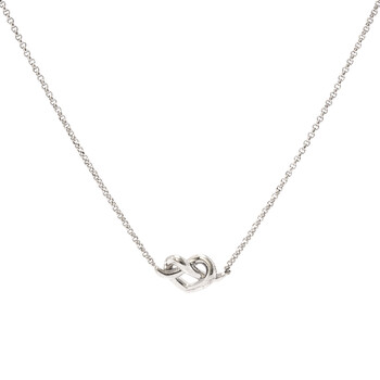 Kate Spade Silver Loves Me Knot Mini Pendant Necklace WBRUH307