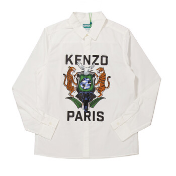 Boys Tiger Pigeon Graphic-Print Shirt K60587-12P