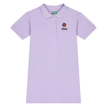 Girls Lilac Boke Flower Polo Dress