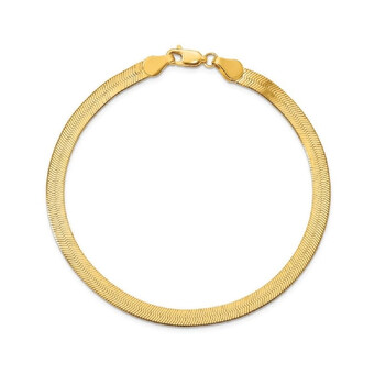 Ladies 14k Gold Imperial Herringbone Chain Bracelet