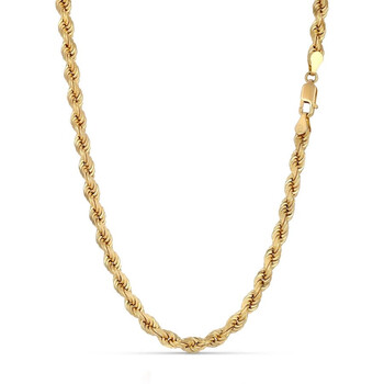 Men's 14k Gold THICK/HEAVY 5mm Diamond-cut Rope Chain Necklace Men's 14k Gold THICK/HEAVY 5mm Diamond-cut Rope Chain Necklace