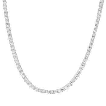 Sterling Silver Cubic Zirconia  CZ Tennis Necklace 02-021-DSN
