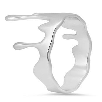 Sterling Silver 'Melting Gold' Band Ring Sterling Silver 'Melting Gold' Band Ring