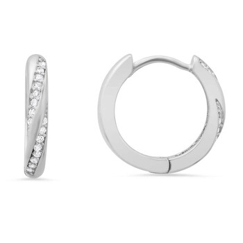 Swarovski Dextera Pierced Earrings Interlinked Rhodium Shiny