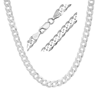 Men's Italian Silver Miami Cuban Curb Chain - 22"-30" Men's Italian Silver Miami Cuban Curb Chain - 22"-30"