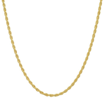 Unisex 14k Gold 2mm Diamond-cut Rope Chain Necklace 334-HSR014