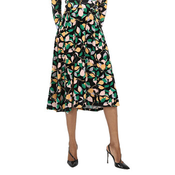 Ladies Orchard Print Kenny Midi Skirt