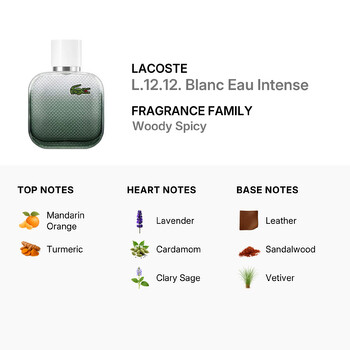 Men's L.12.12. Blanc Eau Intense EDT 3.4 oz (Tester) Fragrances 3616303459932