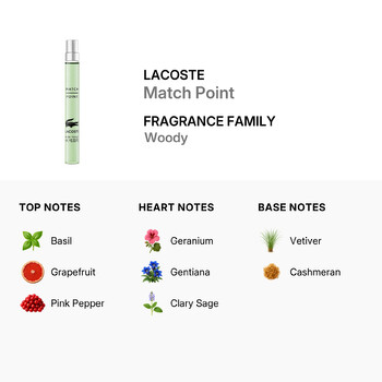 Men's Match Point EDT Spray 0.33 oz Fragrances 3616303032876