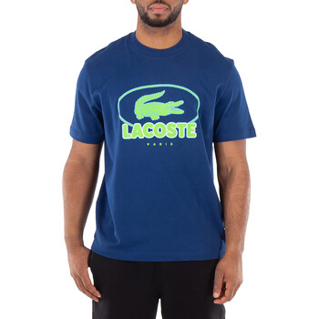Lacoste スホティメッシュティテルTシャツ TH14870 031 Men's Cut Sewn Heritage Badge Mesh T-Shirt - T-shirts - New