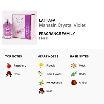 Ladies Mahasin Crystal Violet Gift Set Fragrances 6291106063691