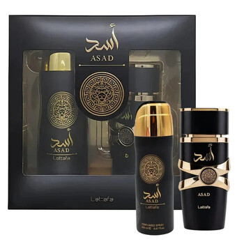 SALE♡Khamrah Zangam+Asad Bourbon 香水2点セット Lattafa Men's Asad Bourbon 3pcs EDP Gift Set Fragrances