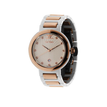 Ceramic Quartz Diamond Champagne Dial Unisex Watch LV981-C