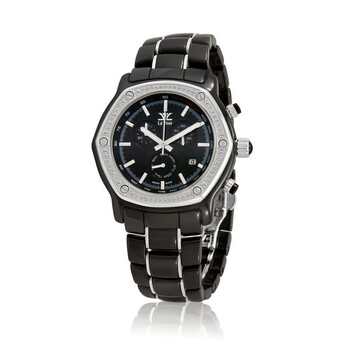 Chronograph Quartz Diamond Black Dial Unisex Watch LV278CRDE