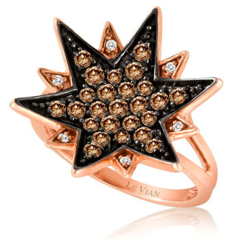 Ladies Red Carpet Rings set in 14K Strawberry Gold YPPL 34