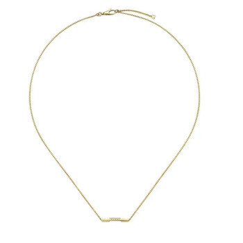 Link to Love Necklace with 'Gucci' Bar in Yellow Gold