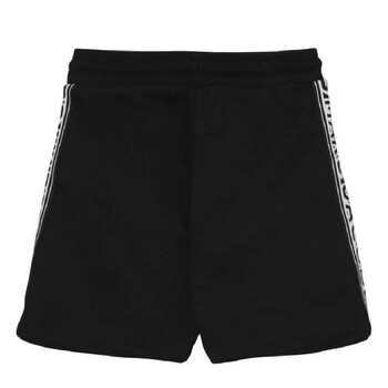 Kids Black Logo Organic Cotton Shorts