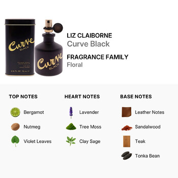 Men's Fragrance Curve Black EDC Spray 2.5 oz Fragrances 719346640961