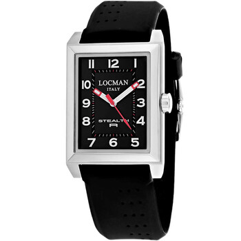Locman Stealth R Black Dial Black Leather Men display picture 1