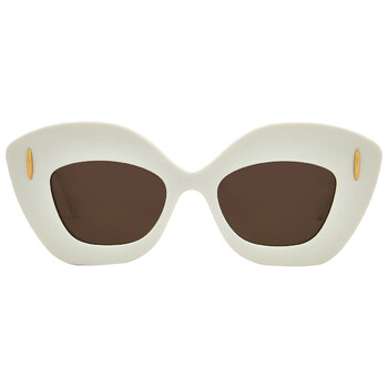 Loewe Smoke Rectangular Unisex Sunglasses LW40033I 01A 49