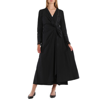 Moschino Ladies Black Long-Sleeved Midi Dress, Brand Size 38