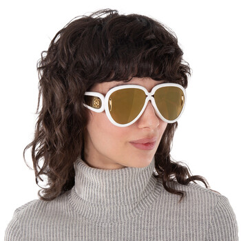 Brown Mirror Pilot Unisex Sunglasses LW40132I 25G 65