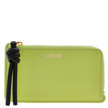 ◆LOEWE NEW◆ノット レザー ウォレット/SAND＆TROPICAL GREEN◆ Loewe - Puzzle Sand & Tropical Green Coin Cardholder